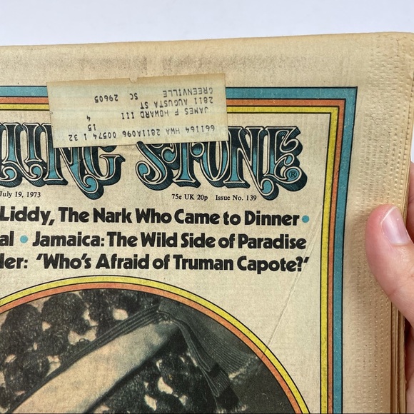 Vintage Rolling Stone Magazine Gordon Liddy Truman Capote July 19, 1973 Music - Picture 2 of 4